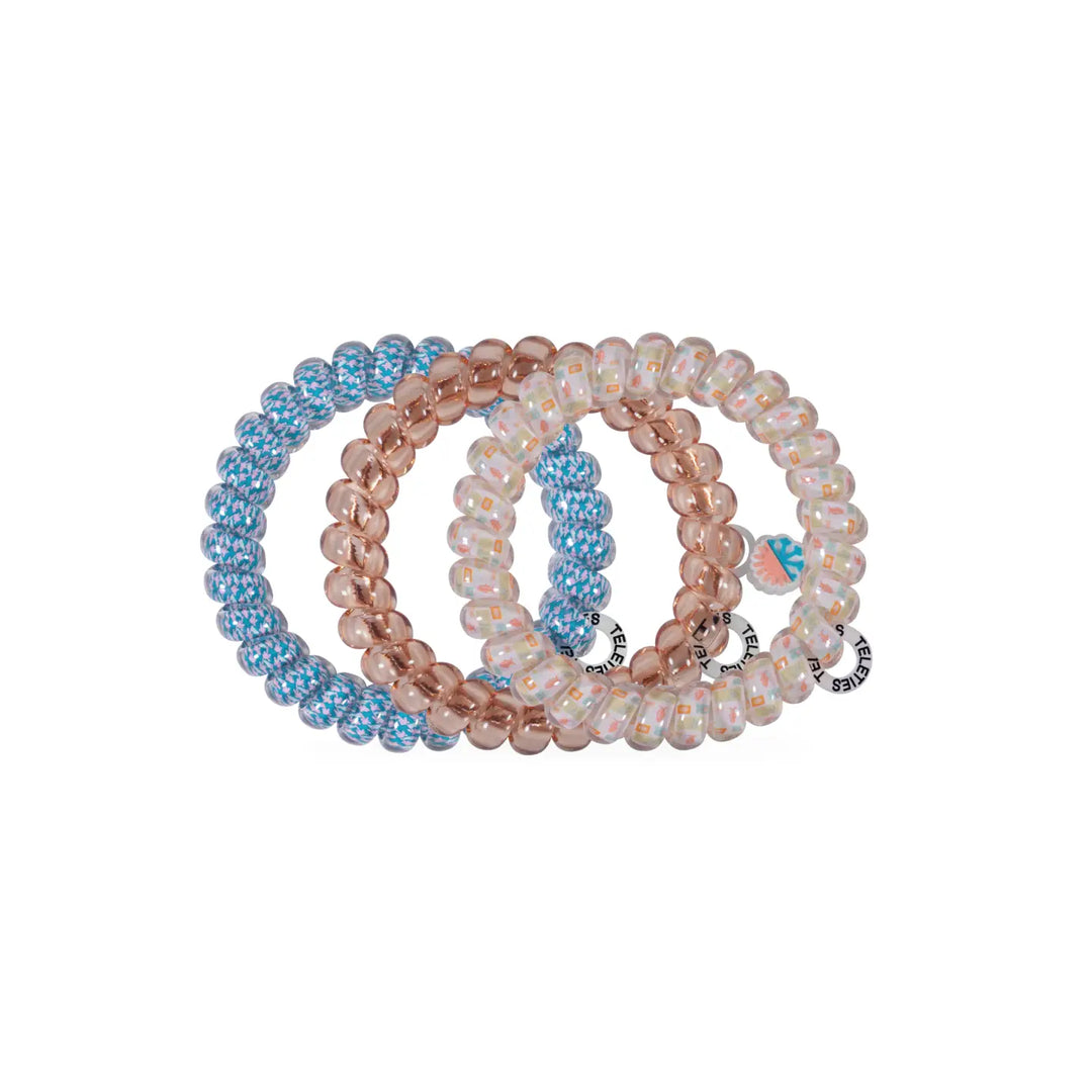 Teleties Hair Tie - Large Band Pack of 3 - Lain Snow Island Threads (Ships Next Week)