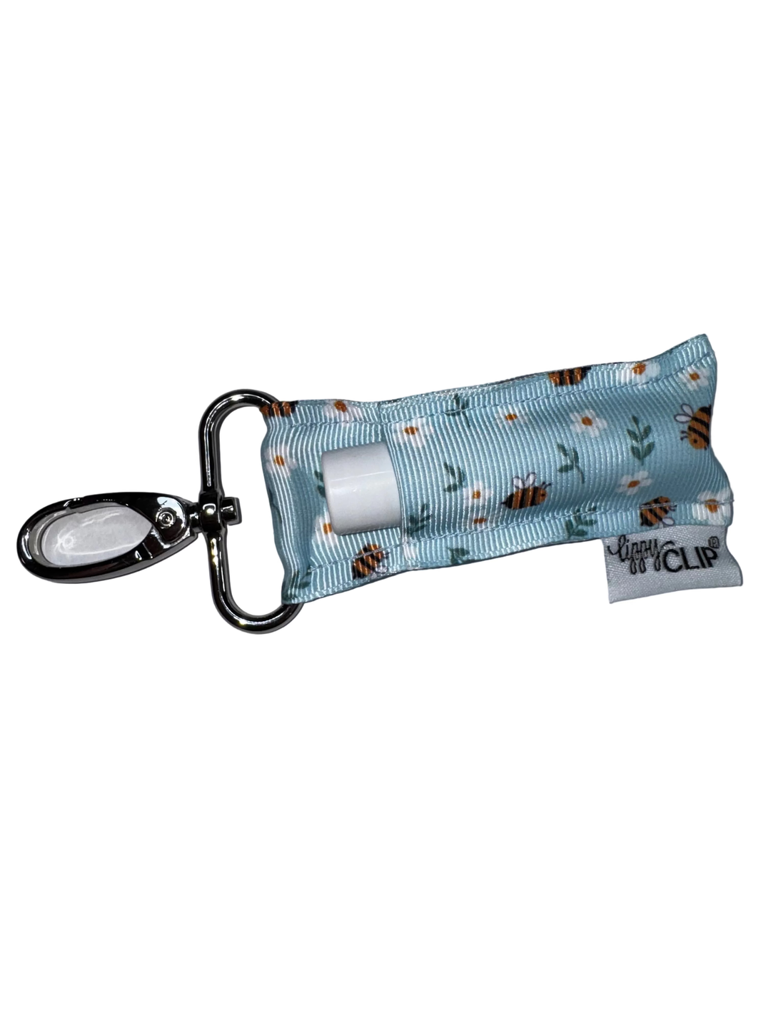 Bees and White Flowers LippyClip® Lip Balm Holder (PREORDER: Ships in 2-3 Weeks)