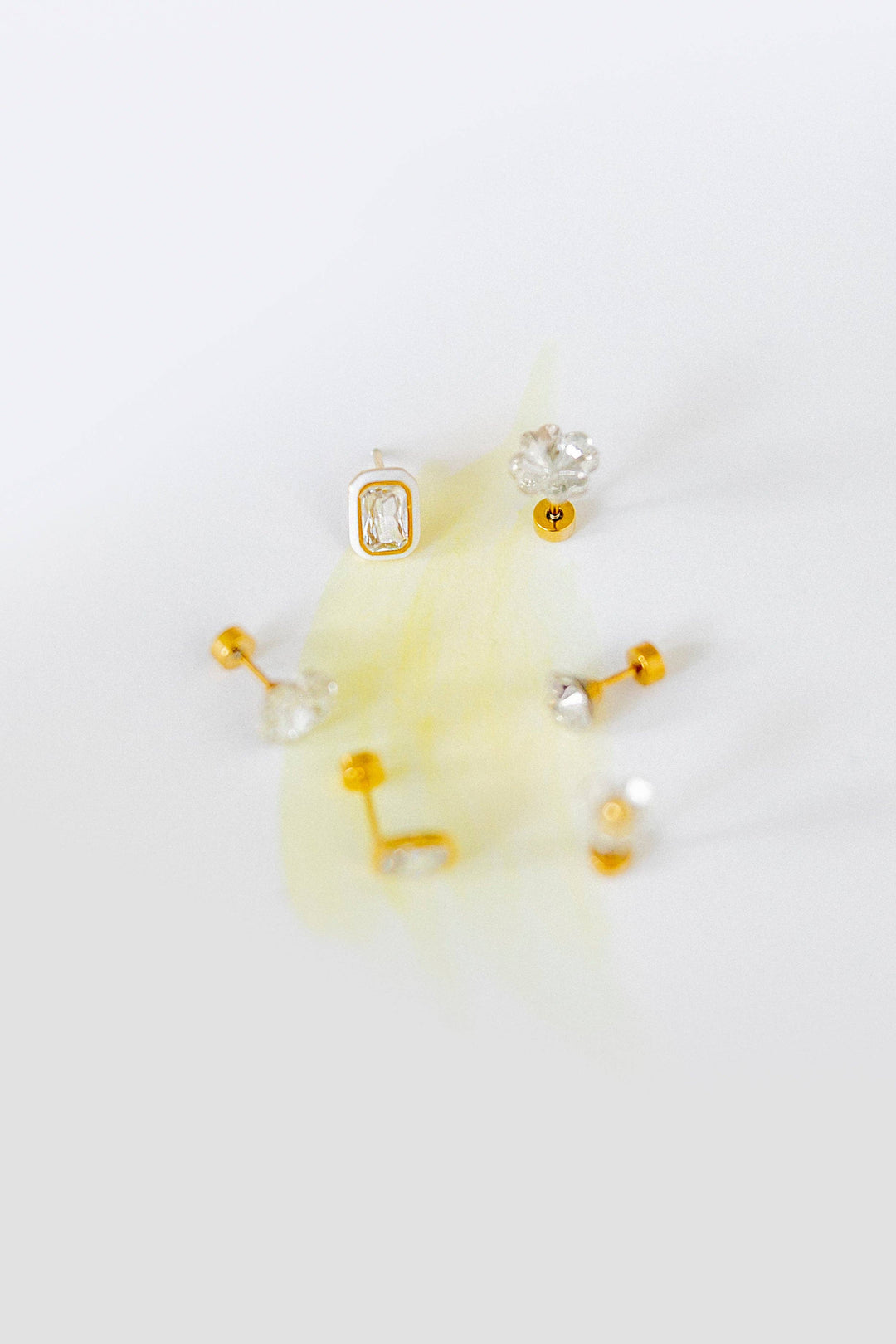 Screwback Stud Earrings Lux - Candy Clover Clear by Linny Co (Ships in 2-3 Weeks)