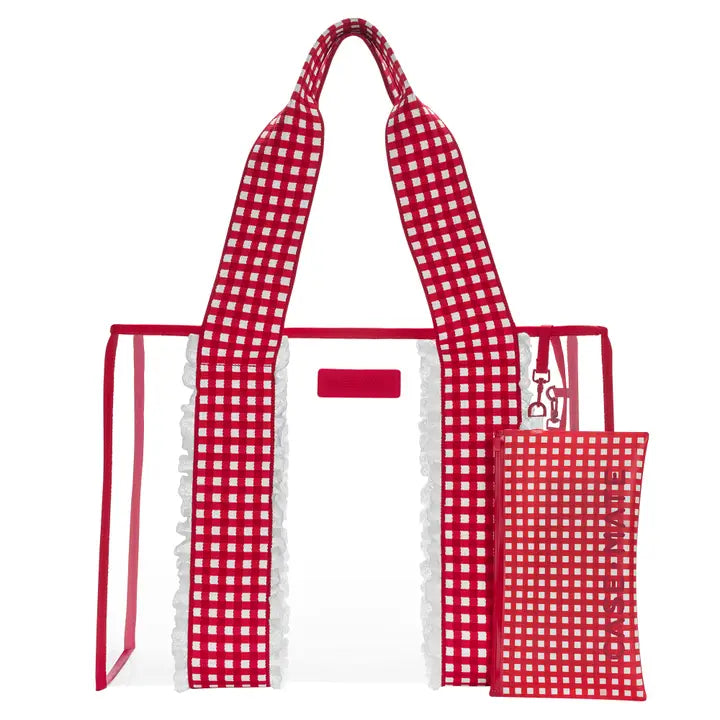 PREORDER: Jelly Tote & Phone Pouch - Cherry Gingham by Case-Mate (Ships in 2-3 Weeks)