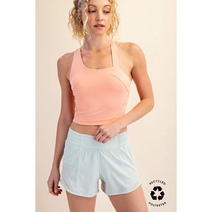 Final Sale: Butter Sleeveless Strap Crop Top by Rae Mode - Melon Dream