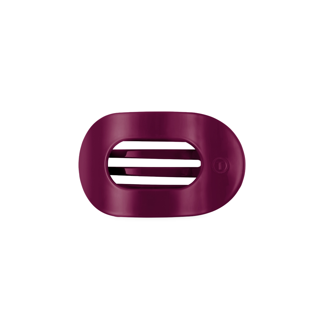 Small Teleties Flat Oval Clip - Mulberry