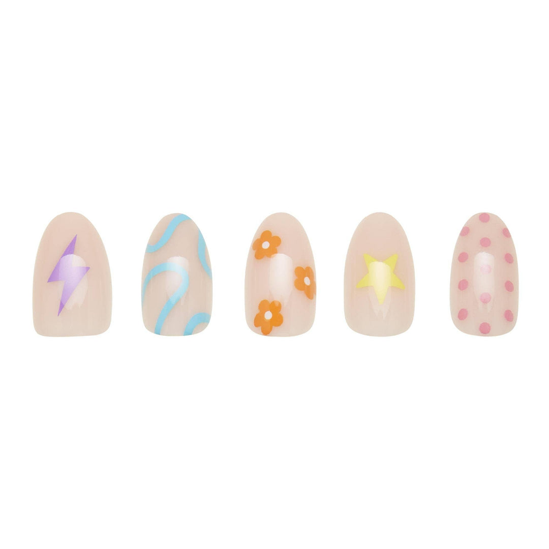 Wild Child Short Oval Press-On Nails by Glamnetic