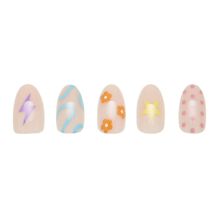 Wild Child Short Oval Press-On Nails by Glamnetic