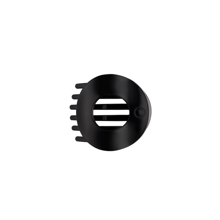 Small Teleties Flat Open Circle Clip - Jet Black (Ships Next Week)