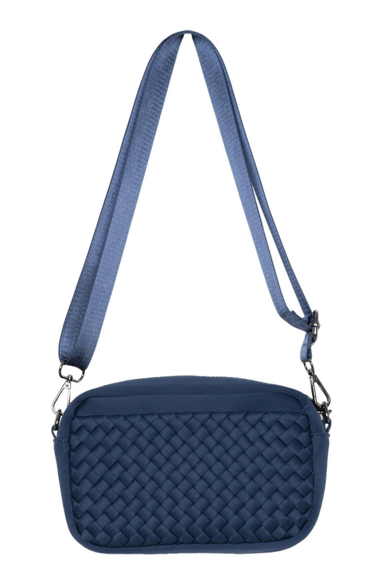 Navy Woven Crossbody Bag by Katydid (Ships in 2-3 Weeks)