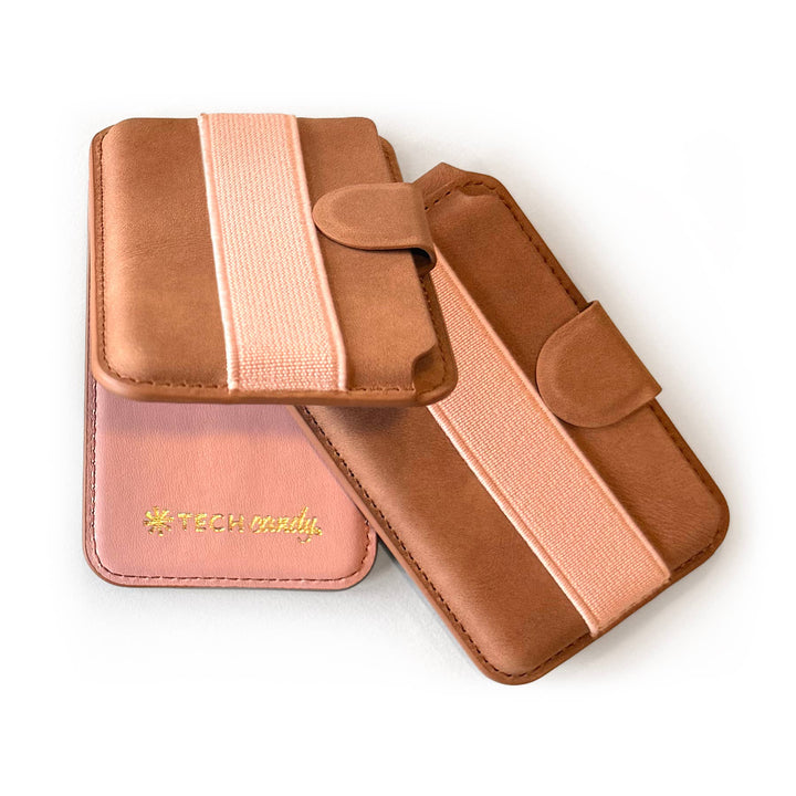 Back Pocket 3-in-1 Magnetic Phone Wallet - Saddlebag/Blush