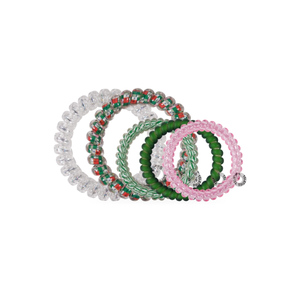 Teleties Hair Tie - Large and Small Band Pack of 5 - No Peeking Allowed (Ships in 1-2 Weeks)