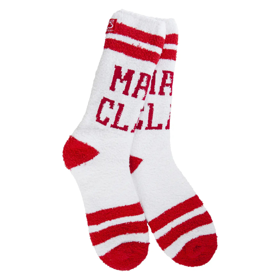 Mama Claus Cozy Christmas Crew Socks by World's Softest Socks