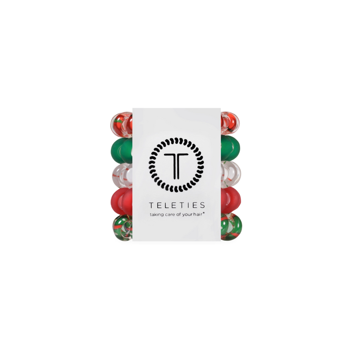 Teleties Hair Tie - Tiny Band Pack of 5 - Holiday Confetti (Ships in 1-2 Weeks)