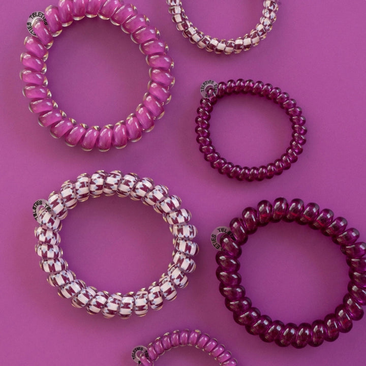 Teleties Hair Tie - Large Band Pack of 3 - Merlot After Midnight