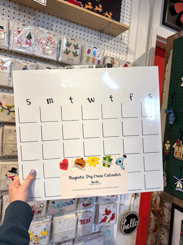 Medium Monthly Dry Erase Magnetic Calendar by Roeda (LIVE BOX: Ships in 3 Weeks)