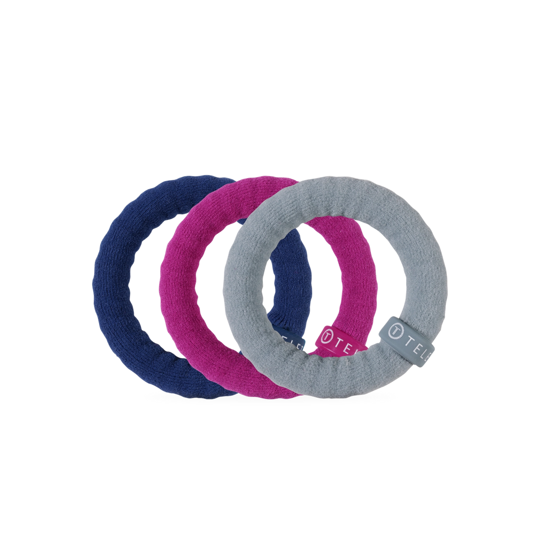 Teleties Nylon Hair Ties - Small Band Pack of 3 - Autumn Assortments