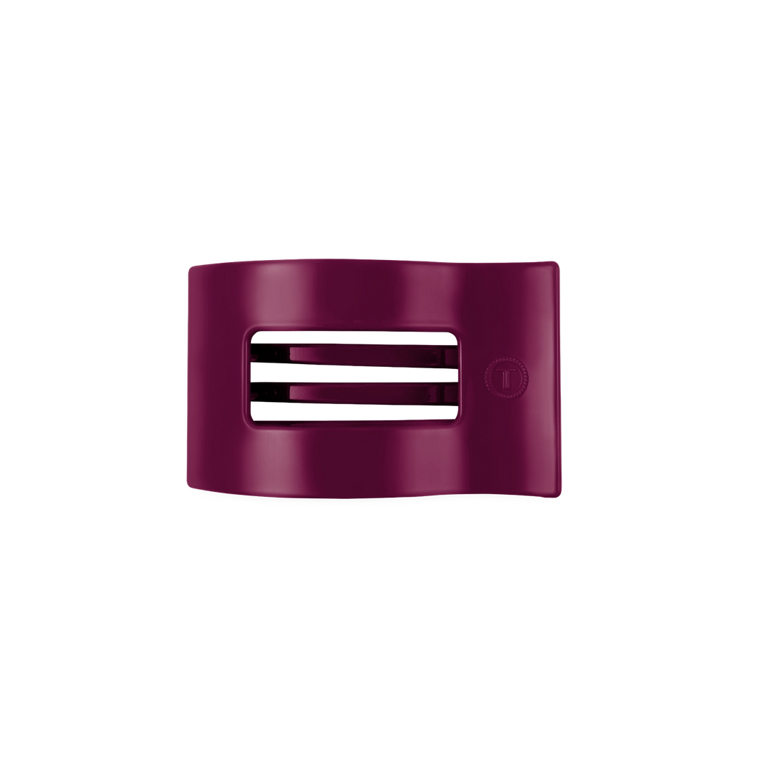 Small Teleties Flat Rectangle Clip - Mulberry