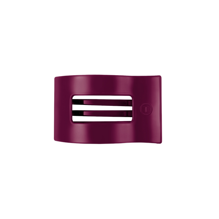 Small Teleties Flat Rectangle Clip - Mulberry