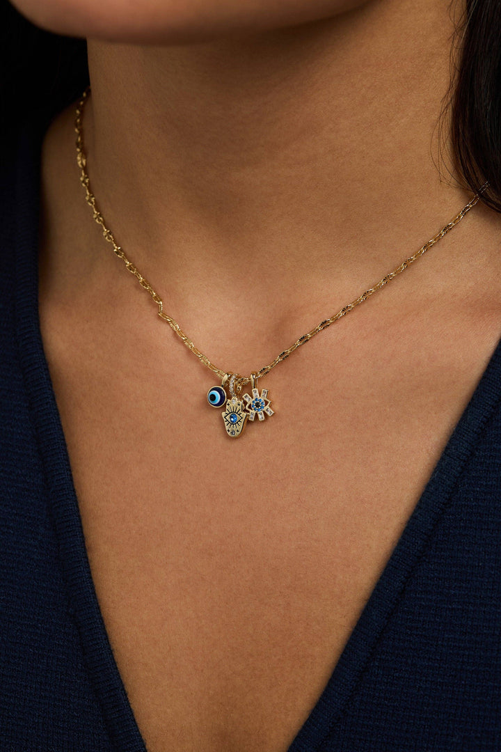 Evil Eye Triple Charm Necklace by Alex + Ani