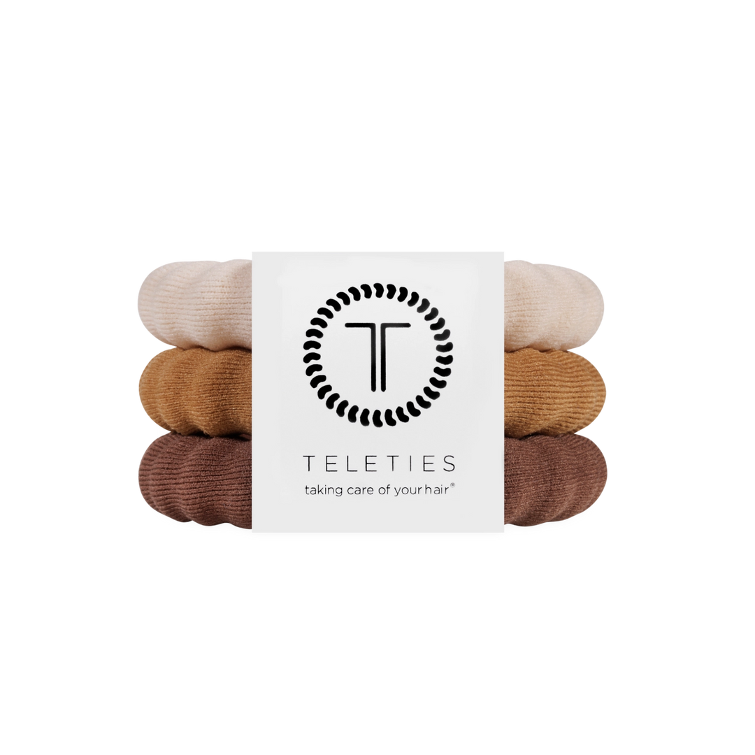 Teleties Nylon Hair Ties - Large Band Pack of 3 - Espresso Yourself