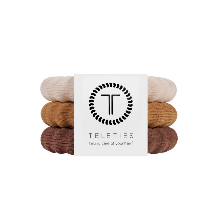Teleties Nylon Hair Ties - Large Band Pack of 3 - Espresso Yourself