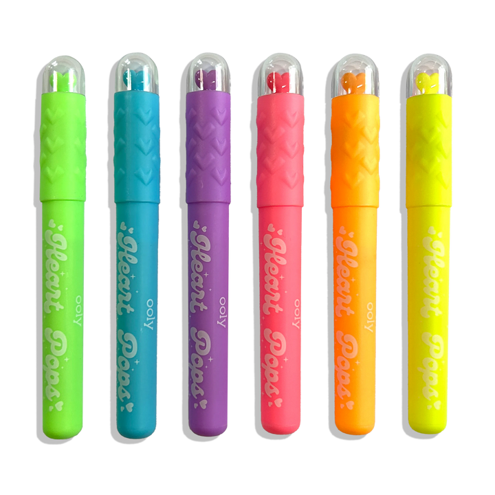 Heart Pops Neon Highlighters Set
