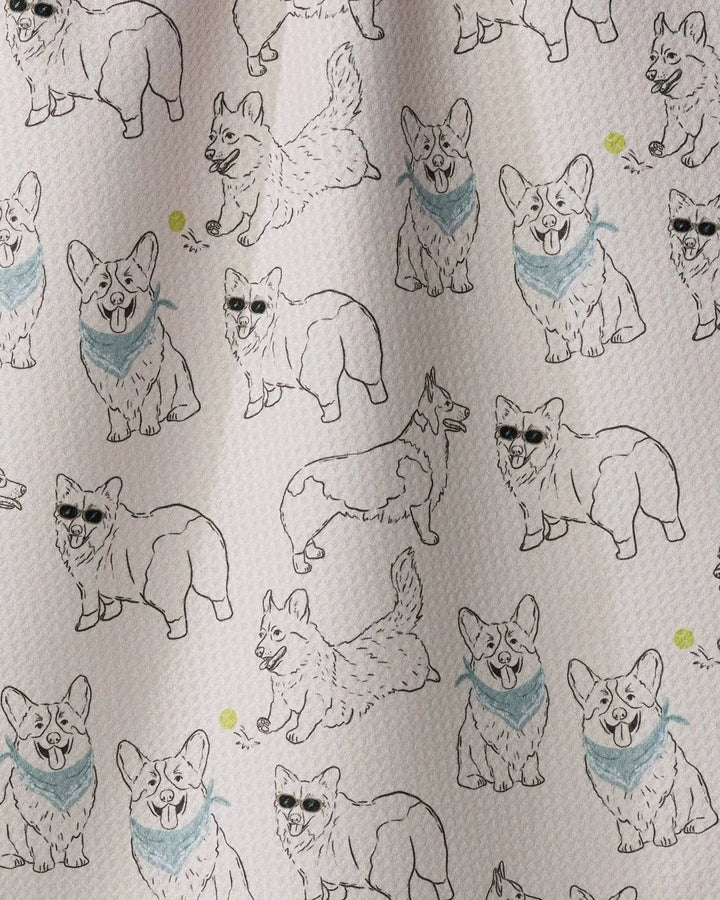 Corgi Club Tea Towel - Storm by Geometry