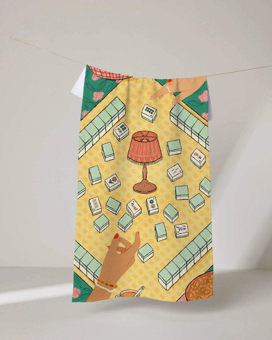 Lucky Hand Tea Towel by Geometry