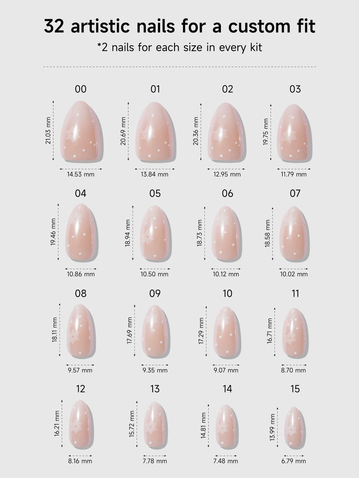 First Snowfall Press-On Nails by Celebritips