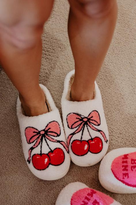 Cherry Bow Slippers Shoes  By Katydid