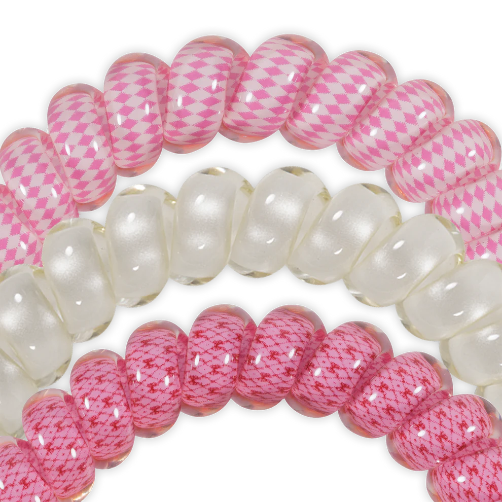 Teleties Hair Tie - Large Band Pack of 3 - Cherry Bomb