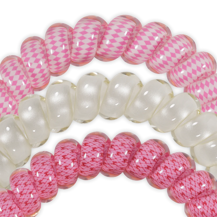 Teleties Hair Tie - Large Band Pack of 3 - Cherry Bomb