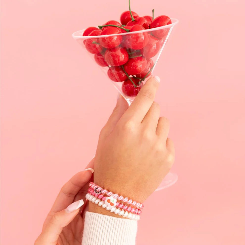Teleties Hair Tie - Small Band Pack of 3 - Cherry Bomb