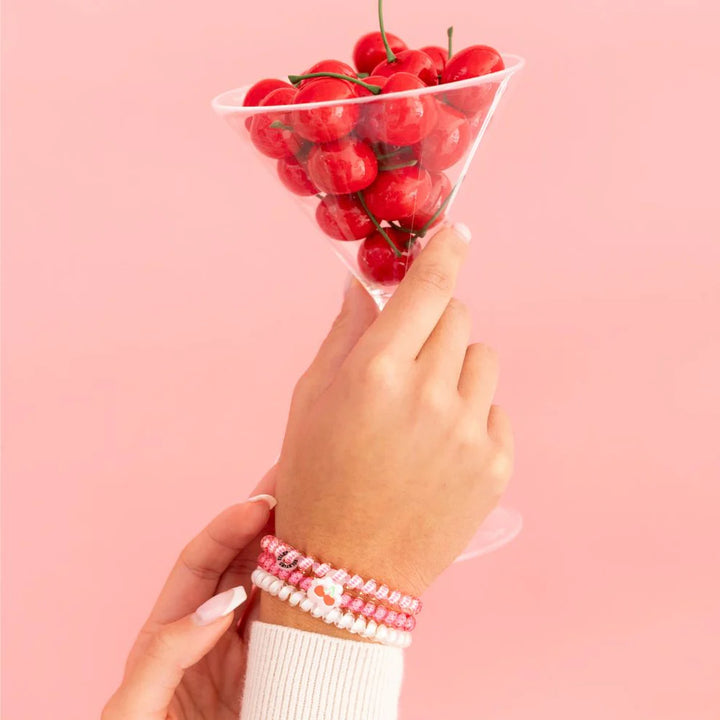 Teleties Hair Tie - Small Band Pack of 3 - Cherry Bomb