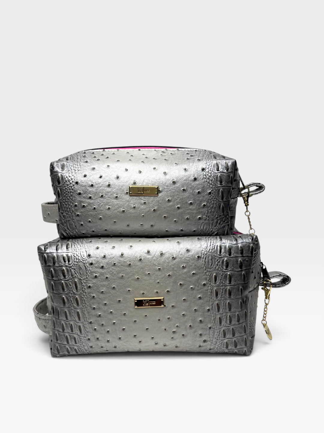 Chrome Pink Bobbie Bags by Makeup Junkie (Ships in 3-4 Weeks)
