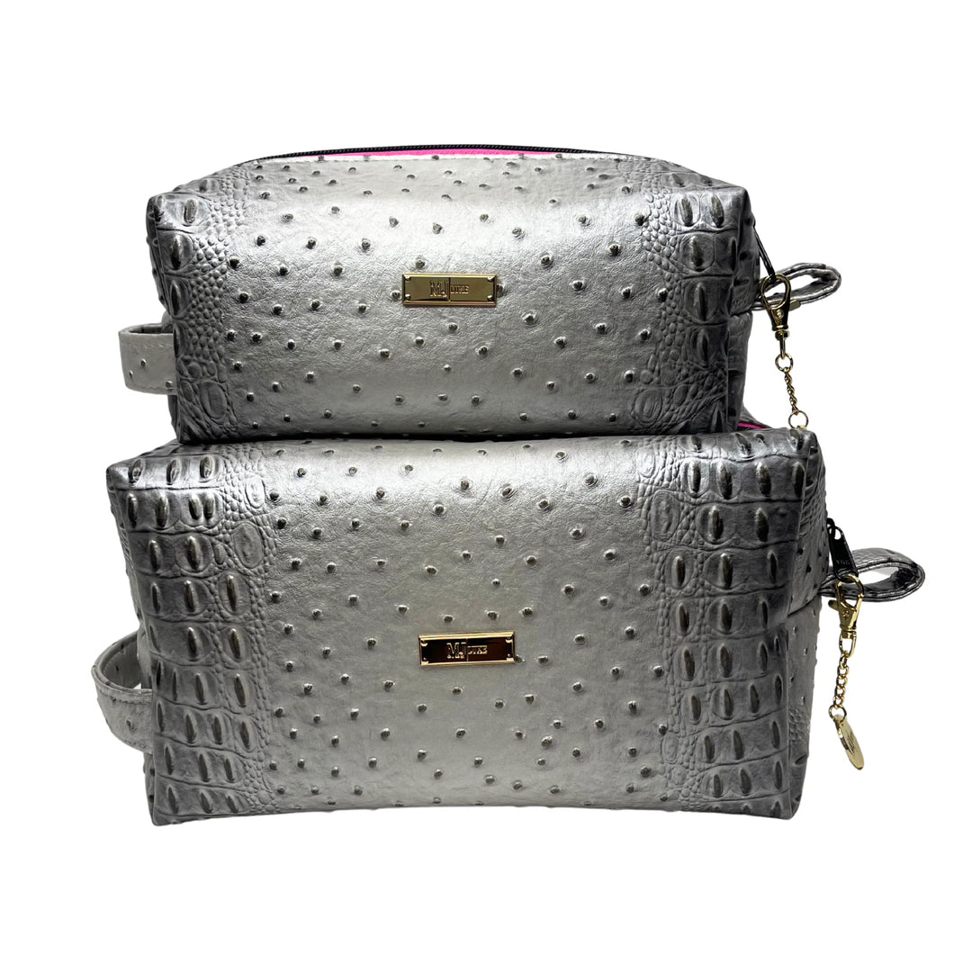 Chrome Pink Bobbie Bags by Makeup Junkie (Ships in 3-4 Weeks)