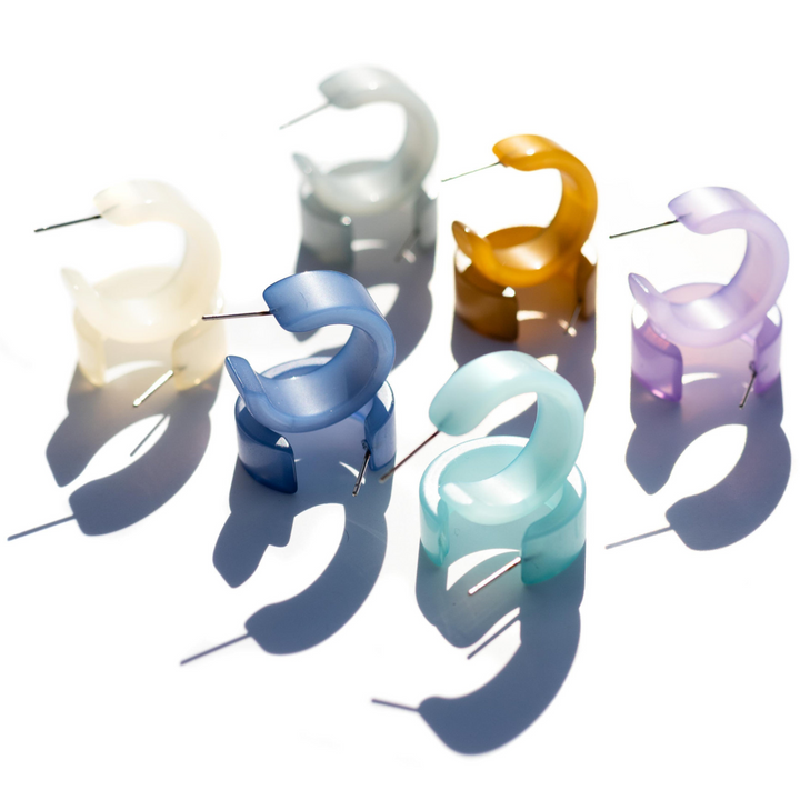 Moonglow Clara Hoop Earrings by Leetie Lovendale (Preorder: Ships in 2-3 Weeks)