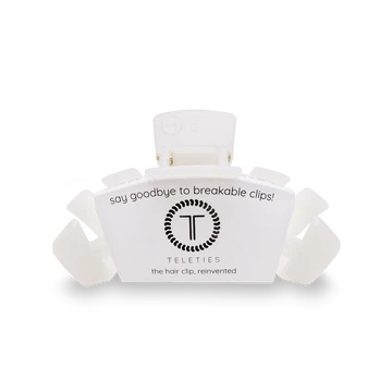 Small Teleties Claw Clip - Coconut White