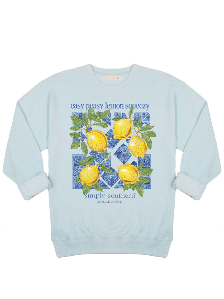 'Easy Peasy Lemon Squeezy' Crewneck Pullover by Simply Southern