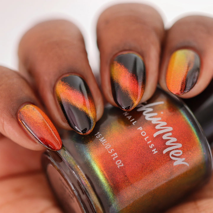 Heated Up Multichrome Magnetic Nail Polish