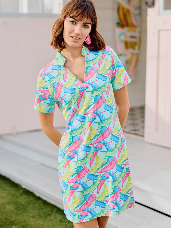Montauk Dress in Palm Paradise Mint by Mary Square