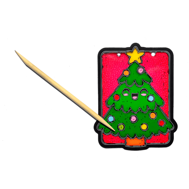 Mini Scratch & Scribble Window Banner Kit - Festive Friends