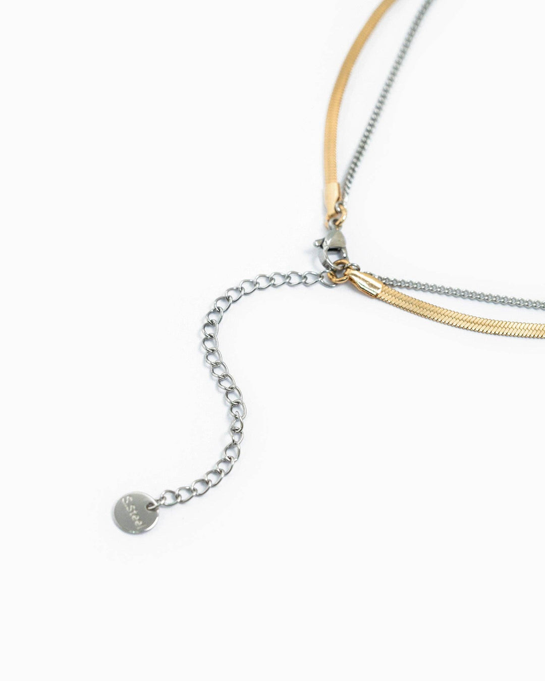 Layered Snake Chain Heart Necklace
