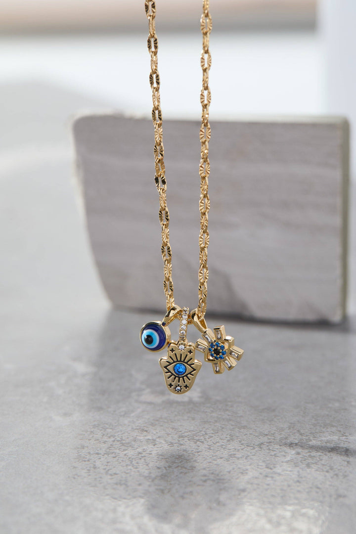 Evil Eye Triple Charm Necklace by Alex + Ani