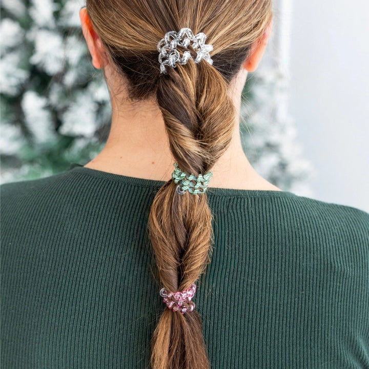 Teleties Hair Tie - Large and Small Band Pack of 5 - No Peeking Allowed (Ships in 1-2 Weeks)