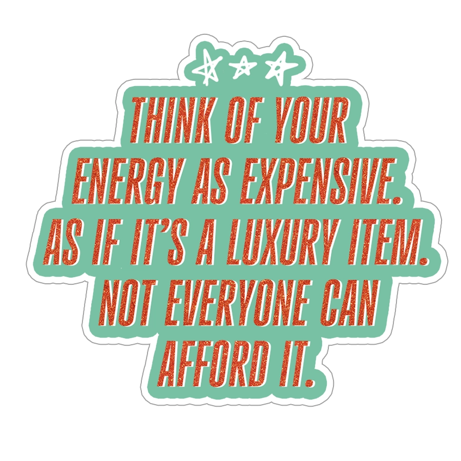 'Your Energy Is Expensive' Taylor Swift Quote Sticker