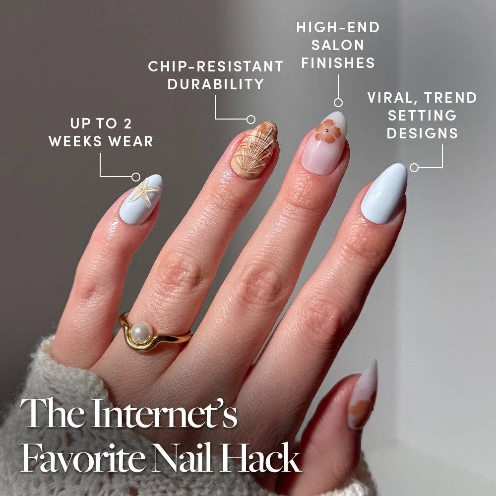 Sea Star Press-On Nails by Glamnetic