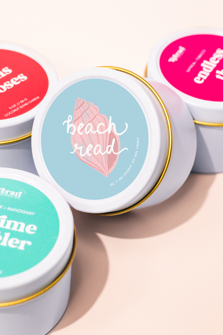 Beach Read 3 oz Travel Tin Candle