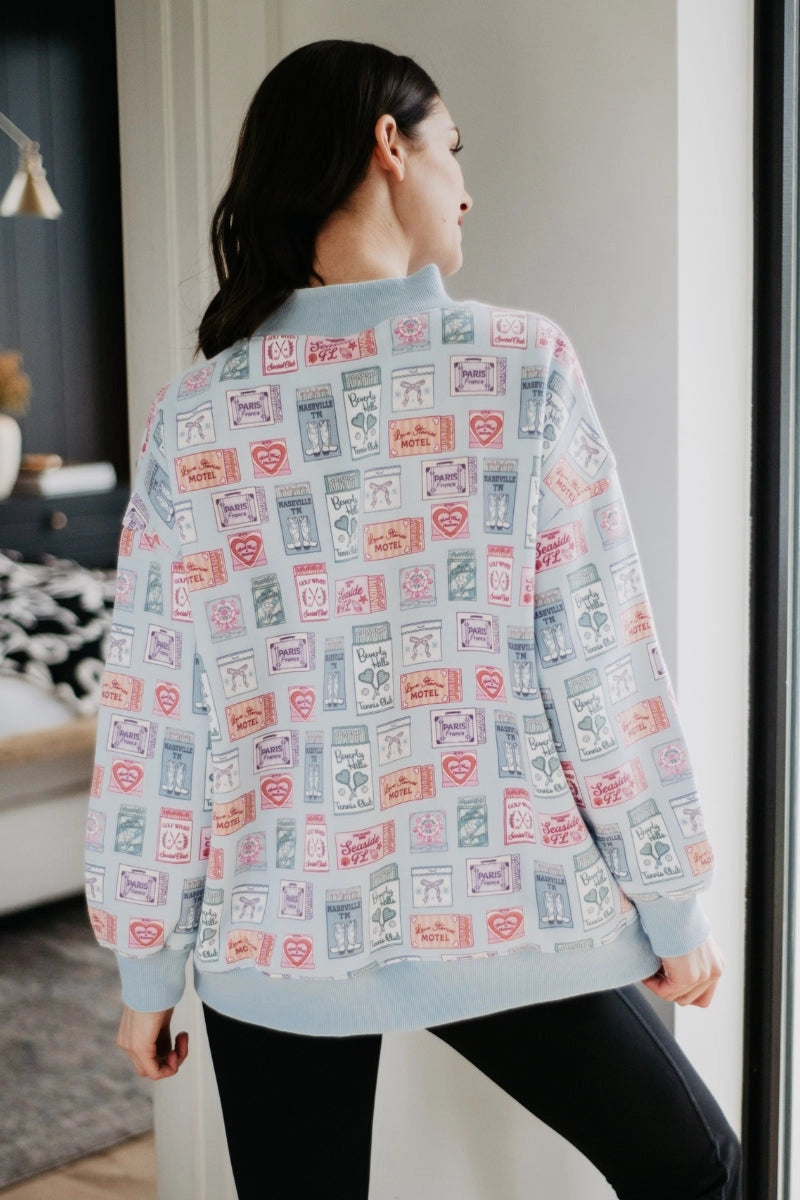 Traveling Matchbook All Over Sweatshirt by Katydid
