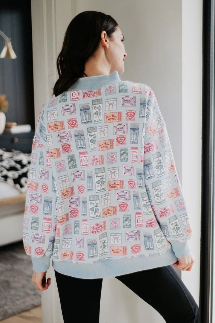 Traveling Matchbook All Over Sweatshirt by Katydid