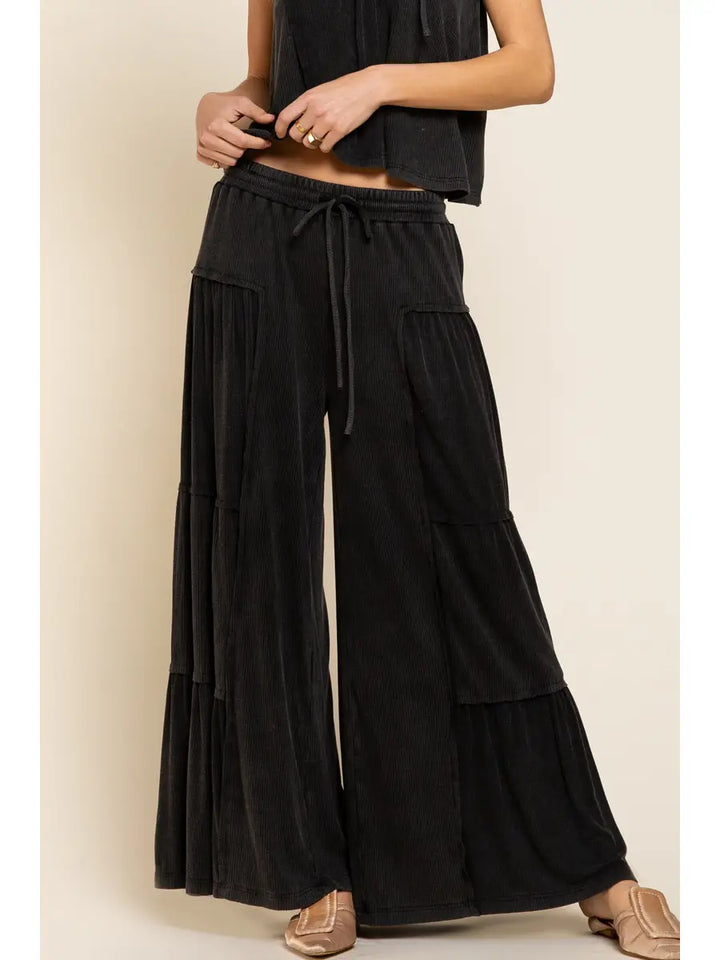 Breezy Wide Leg Pants - Black by POL