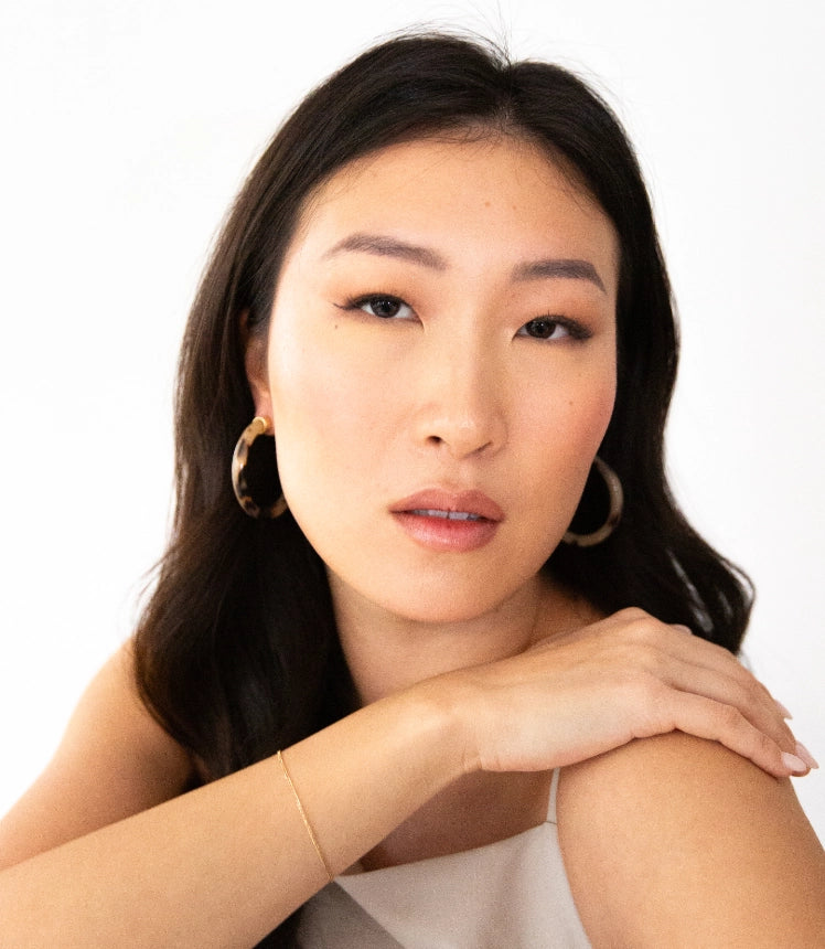 1.5-Inch Hoop Earrings - Tortoise