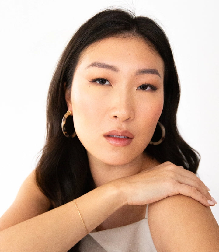 1.5-Inch Hoop Earrings - Tortoise